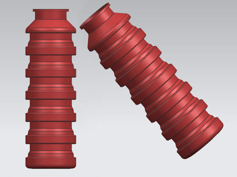 Collapsible Silicone Water Bottle 3D Drawing