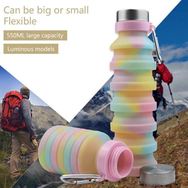 Camping with silicone water bottle