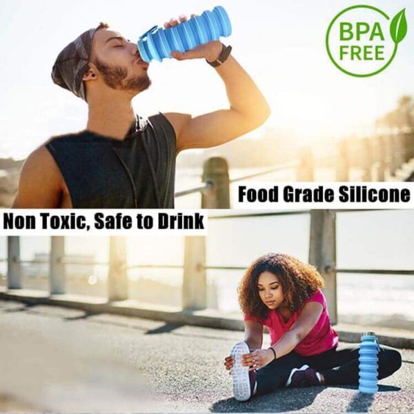 outdoor sports with silicone water bottle