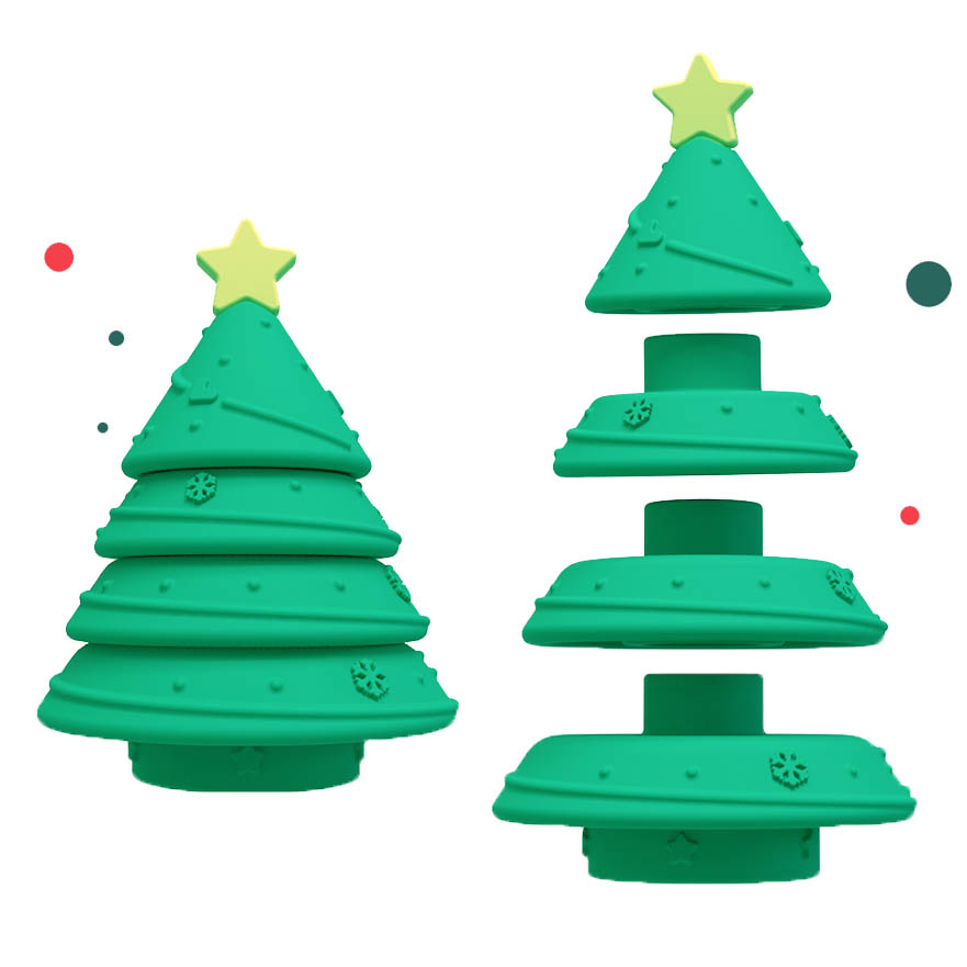 Silicone Christmas Tree Stacking Toy
