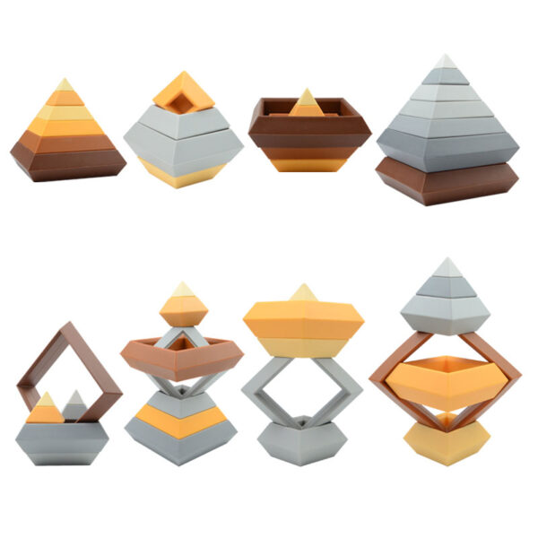 Silicone Pyramid Stacker Toys