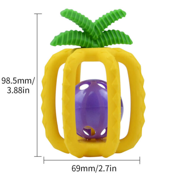 silicone pineapple teether size