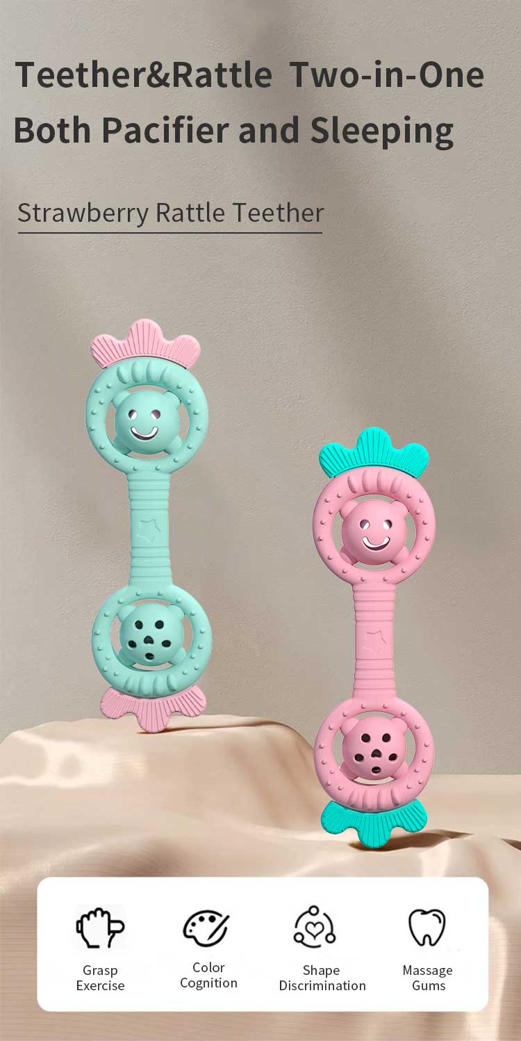 Strawberry Rattle Teether