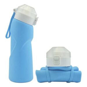 Blue-Silicone-Slant-Water-Bottle