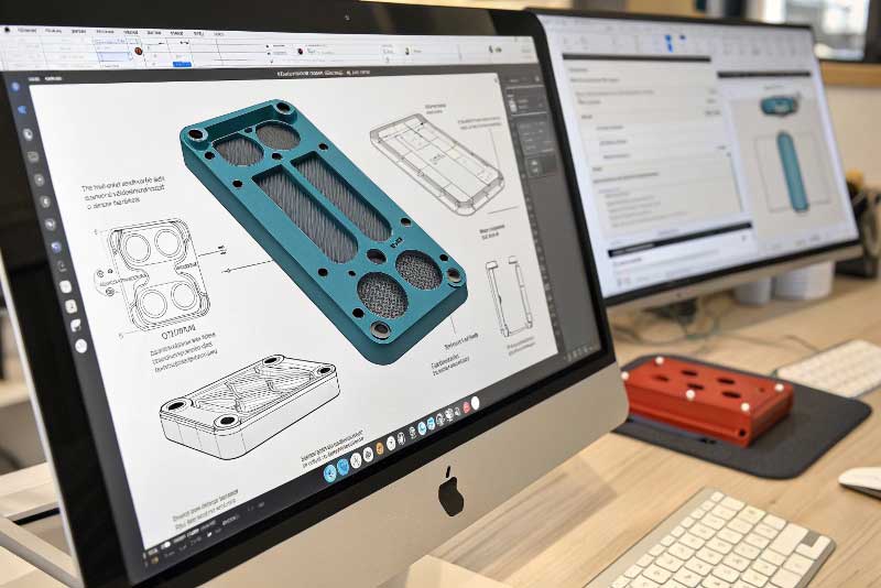 3D design file for a custom silicone product on a computer screen
