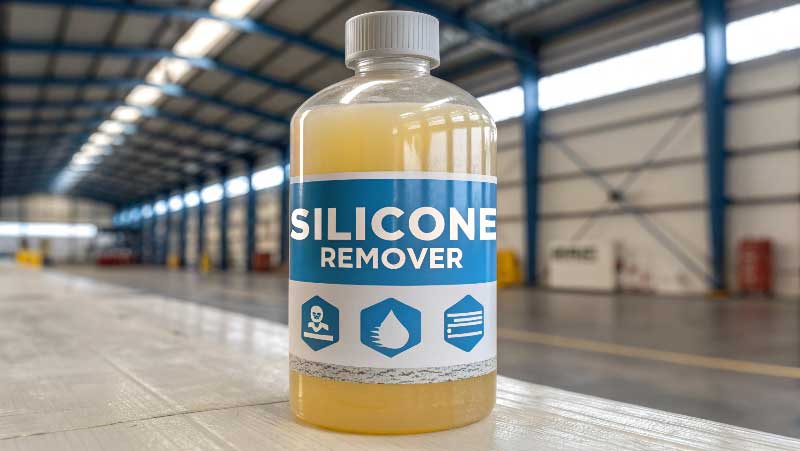 A decision-making flowchart showing different silicone removal scenarios